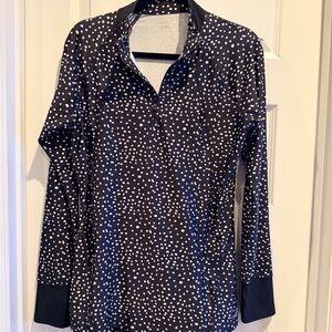 BCG Black and White Dotted Golf pullover